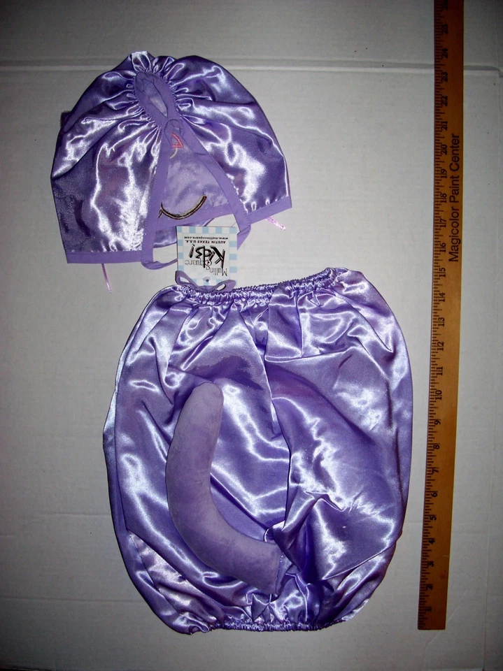 NUEVO CON ETIQUETAS DISFRAZ MULLINS CUADRADO PÚRPURA GATITO GATITO GATO 6 12 18 meses HALLOWEEN Foto 3 de 3