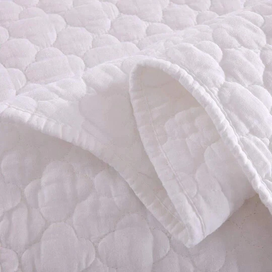 Juego de colcha colcha colcha 100 % algodón blanco MarCielo, B34 Foto 4 de 4