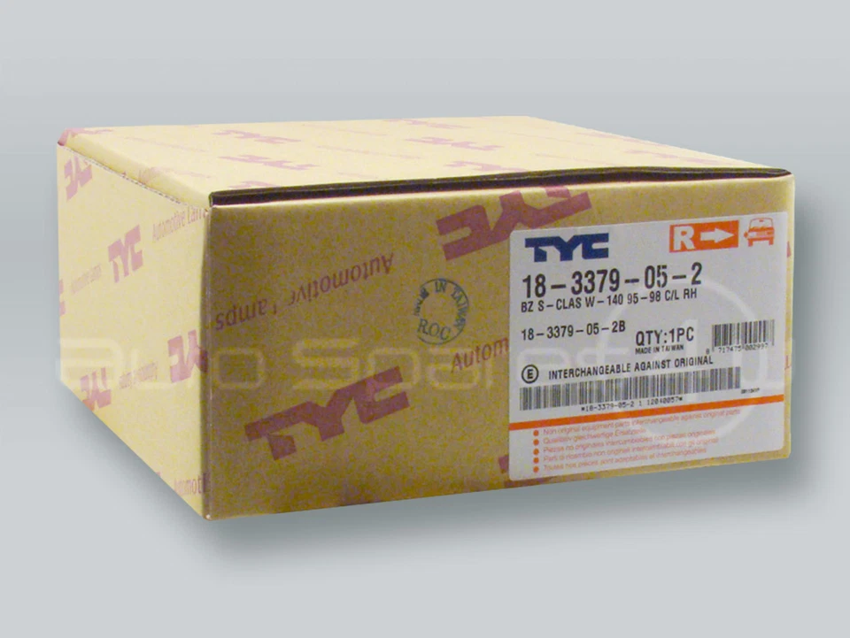 Lámpara de estacionamiento con luz de esquina transparente TYC DERECHA se adapta a 1992-1999 MB Clase S W140 Foto 3 de 3