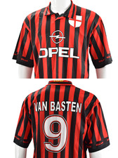 Maglia calcio Denise Rossoneri AC Milan Home jersey van BASTEN TAGLIA XL uomo