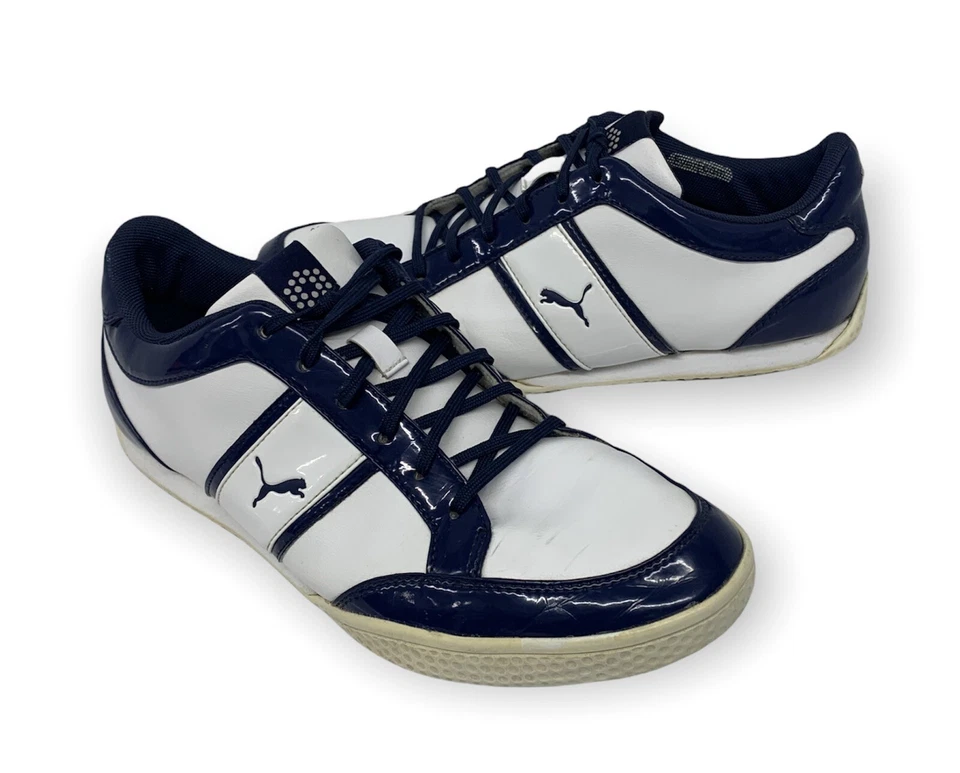 彪马蓝色白色 Everfoam 女式系带高尔夫鞋钉鞋 187591-03 9 1/2 码 — 第 3/4 张图片