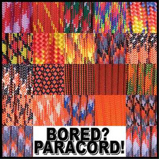 550 Paracord Rope Commercial Type III - Assortment of 22 Red  Orange Colors