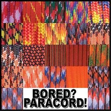 550 Paracord Rope Commercial Type III - Assortment of 22 Red & Orange Colors
