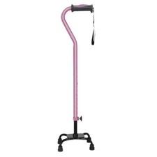 Hugo Mobility Quad Cane Adjustable Right/Left Hand Use Small Base 39 in. Height