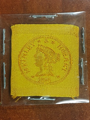 1896 Fabric William McKinley Hobart Lapel To Be Used On Lapel Stud Button Scarce - Picture 1 of 3