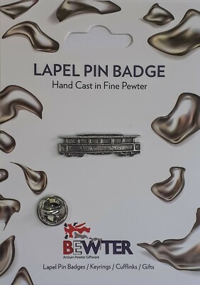 Elektrische Straßenbahn Pin, englische Zinn Anstecknadel Anstecker, Mantel-Hut Abzeichen BEW53
