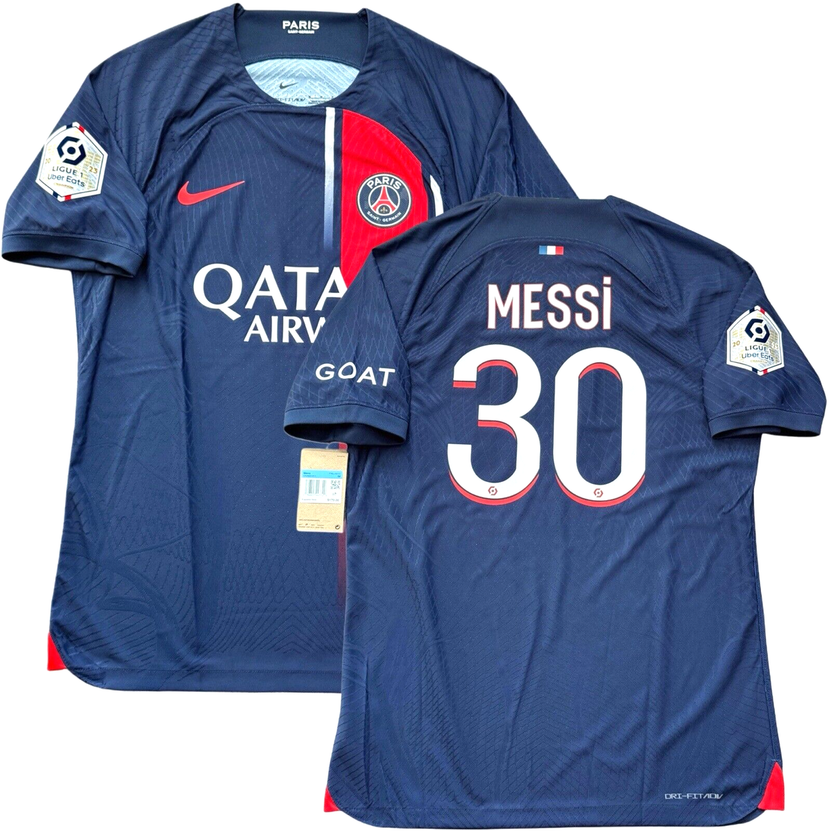 【希少】PSG メッシ #30 M 2023/24 PSG Authentic Home Jersey #30 Messi Medium Nike