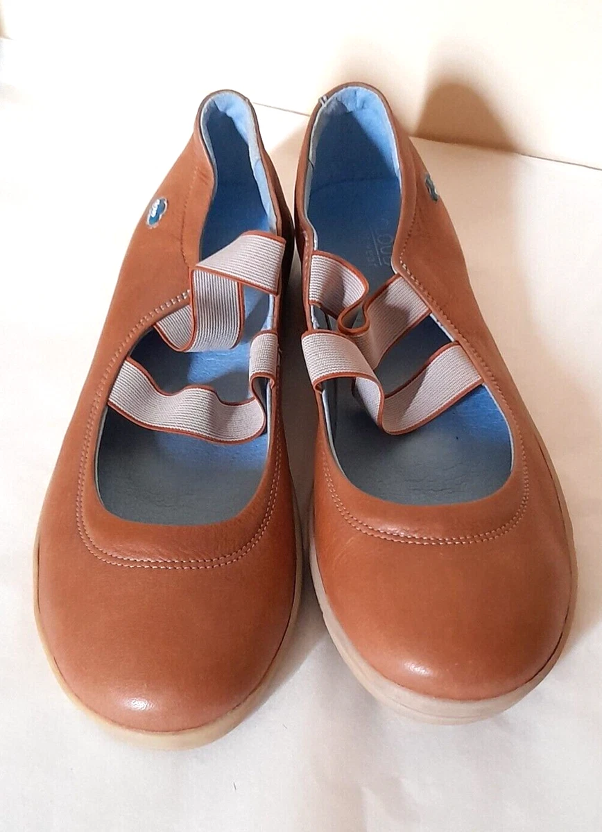 NEW CLOUD LEATHER BALLET FLATS Comfort Grip Shoes 41 UK 8 rrp 65