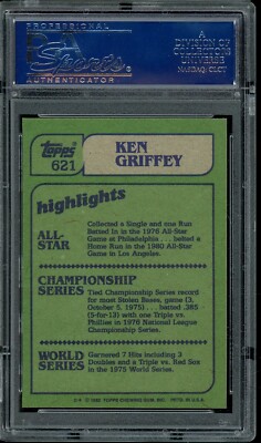 1982 Topps Baseball #621 Ken Griffey In Action PSA 10 | eBay