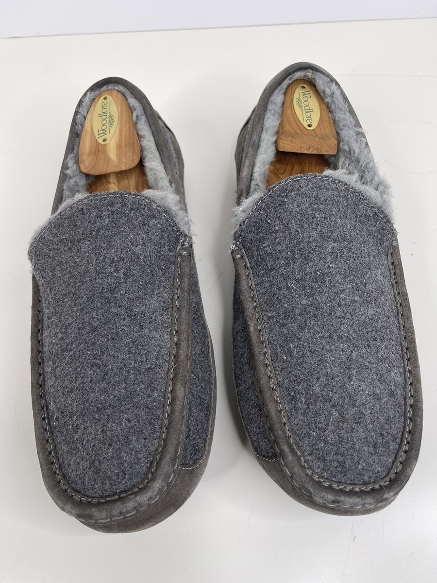 Ugg Slipper Shoes Gray Wool Fleece Lined Men display picture 3