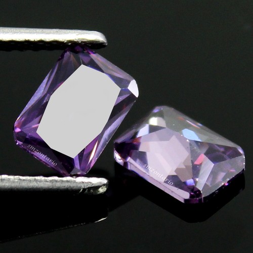 Natural Certified Brazil Purple Amethyst 5x3 MM Emerald Pair Unheated Gems OR02