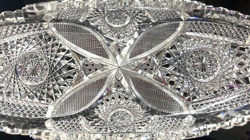 Antique ABP American Brilliant Period Cut Glass Celery Tray 13” Rounded Edges - Picture 4 of 24