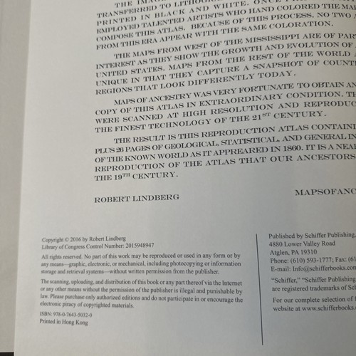 Mitchell's New General Atlas 1860 Hardcover by Lindberg, Robert 2016 Crisp Pages - Imagen 4 de 11