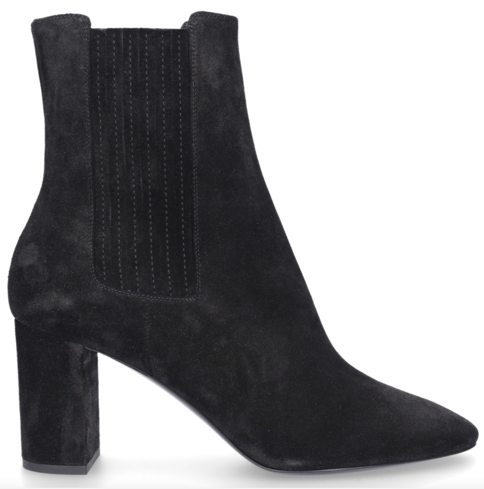 Stivaletti Chelsea Saint Laurent YSL Lou in pelle scamosciata nera tacco grosso 36 6 $1190