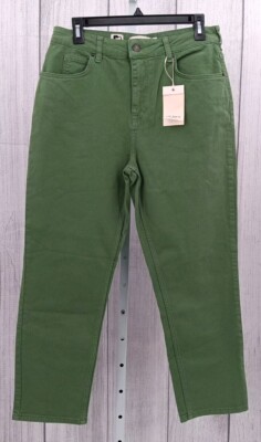 Ted Baker Womens Mid Rise Straight Leg Jeans Green Size 28 (AC2)