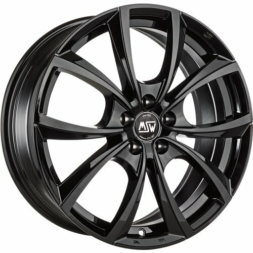 MSW 27 GLOSS BLACK ALLOY WHEEL ET40 5X110 UK