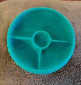 OXO Tot Silicone Toddler Weighted Base Dinner Plate/Bowl Scoop Friendly Teal New