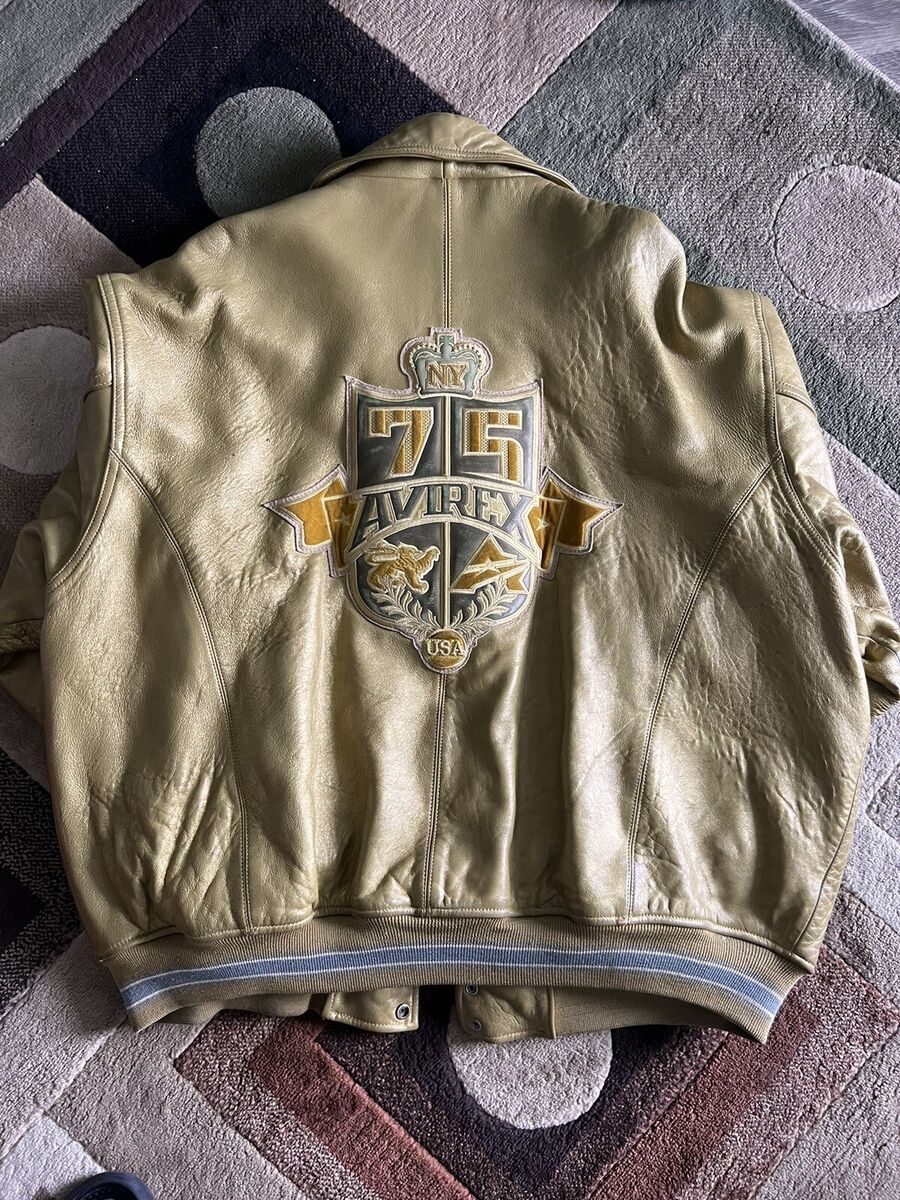Vtg 90'S GENUINE “AVIREX U.S.A.” 100% HEAVY LEATHER Varsity Vtg 90'S GENUINE “AVIREX U.S.A.” 100% HEAVY LEATHER Varsity
