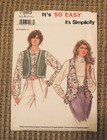 Simplicity 7985 Misses’ Vests Sewing Pattern Size PT-XL UC FF — photo 1