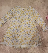 Tucker And Tate Banana Dress Toddler Size 5 Kids Long Sleeve Novelty 