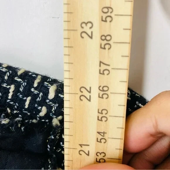 Top de tweed de lana Classiquess Entier para mujer M negro Italia tranquilo lujo dinero antiguo Foto 4 de 4