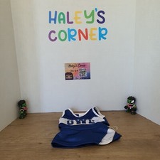 Build a Bear Blue and White Cheerleader Top and Skirt Outfit With Extra Top