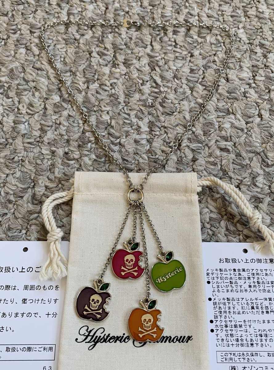 NEW Hysteric Glamour Skull Apple Charm Necklace w/bag | eBay NEW Hysteric Glamour Skull Apple Charm Necklace w/bag | eBay