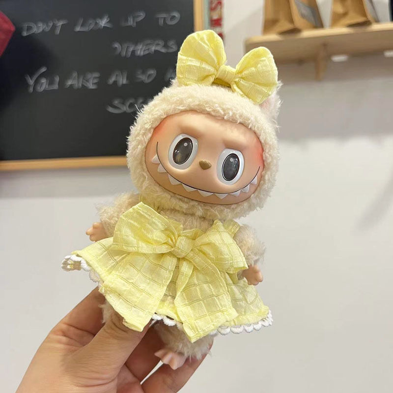 POP MART LABUBU The Monsters Plush Doll Bow Dress +Hair Clip POP MART LABUBU The Monsters Plush Doll Bow Dress +Hair Clip