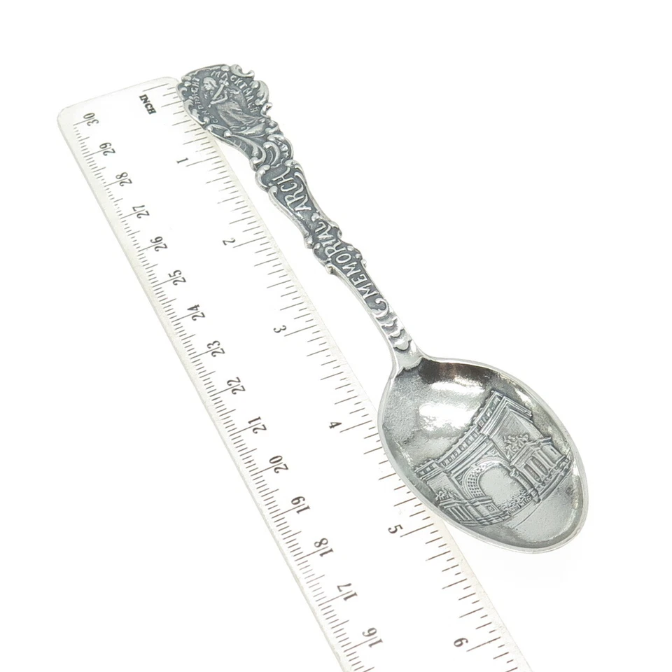 Cuchara de café GORHAM 925 plata esterlina antigua arco conmemorativo estados y ciudades Foto 3 de 4