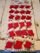Vintage Mini CHRISTMAS Stocking 23 Small School Teacher Church Neighbor Gift Lot
