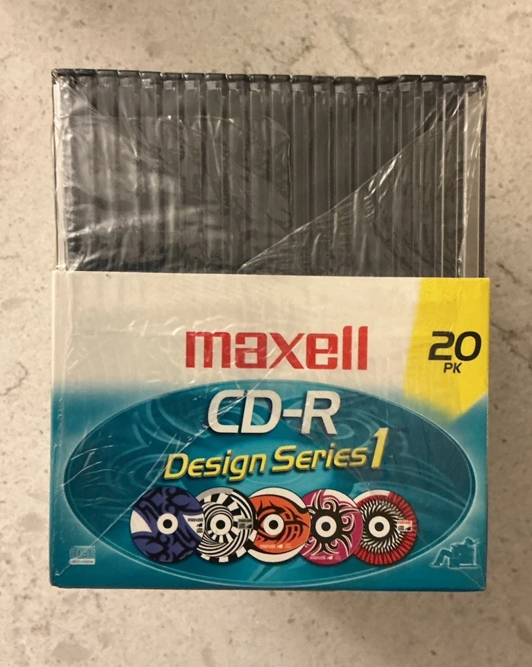 Maxell 20Pk Blank CD-R Series 1 Design Pack Slim Jewel Cases 80 Min 700mb 48x  - Image 2 of 4