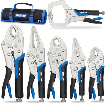 Rizom Vice Grips Pliers Set, 6-Piece Locking 6-1/2 , 9-1/2  Black 
