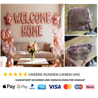 Willkommen Zuhause Dekoration Luftballons 24 StüCk Champagner