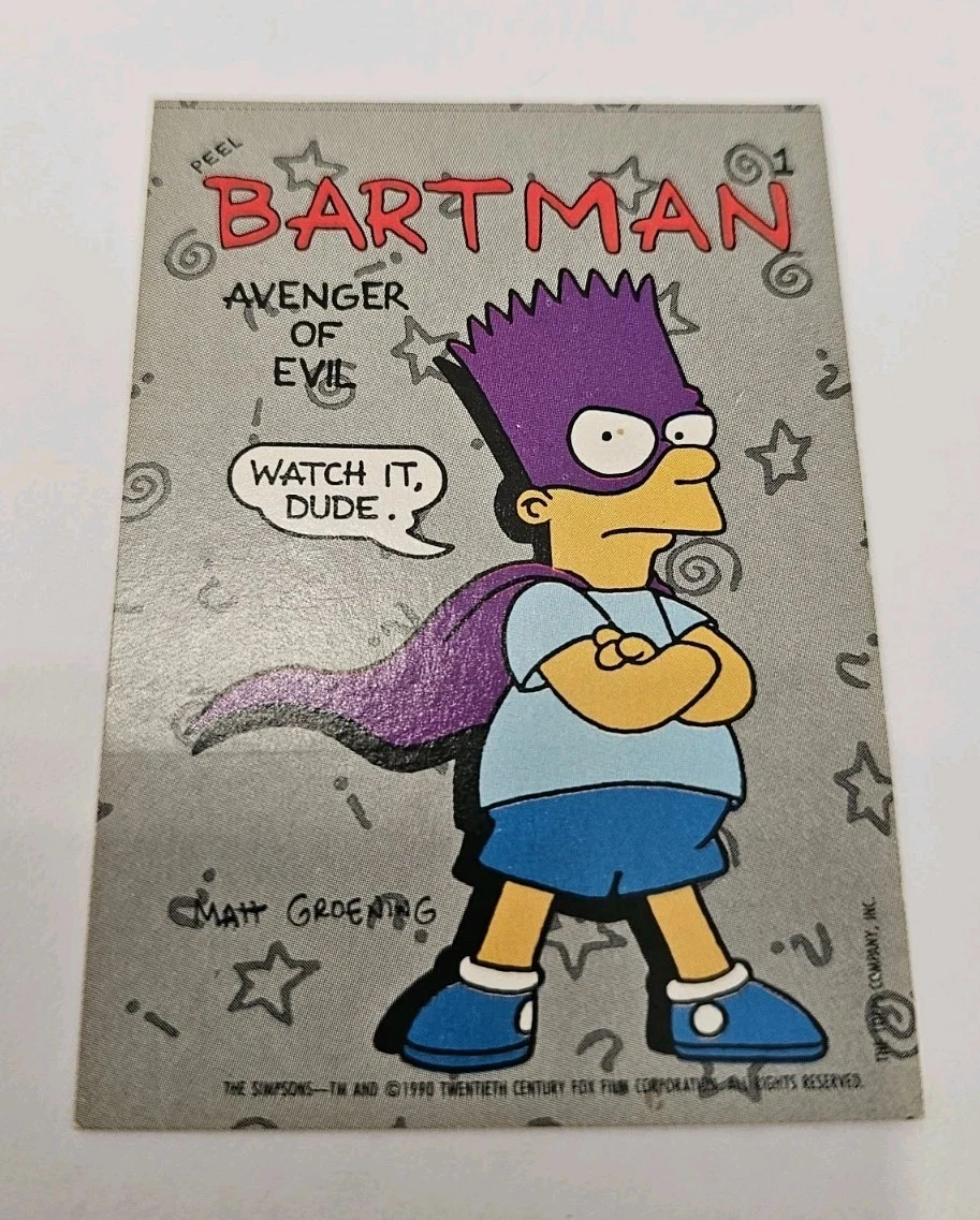 The Simpsons トレーディングカード　フィルムタイプ　シンプソンズ ☆送料無料！☆1990年製 Topps【 The Simpsons ( ザ・シンプソンズ