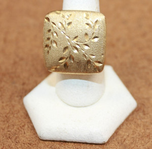 Authentic Gloria Vanderbilt 925 and Gold-Plated Statement Ring - Sz. 6 (125WEJ)