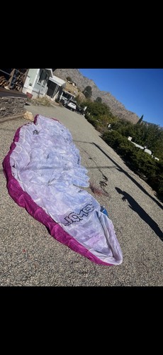 Ozone Paraglider Wing Canopy for Paragliding - White & Purple Colors