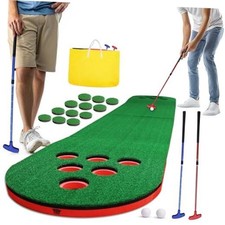 Golf Putting Game Set, Mini Golf Game Set with 2 Putters 2 Balls, 10 Feet