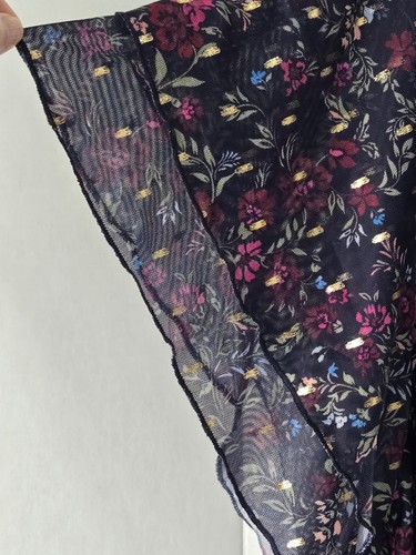 Lane Bryant Women's Blue Multi-Color Floral Top 18/20 Ruffle V Neck - Picture 4 of 8