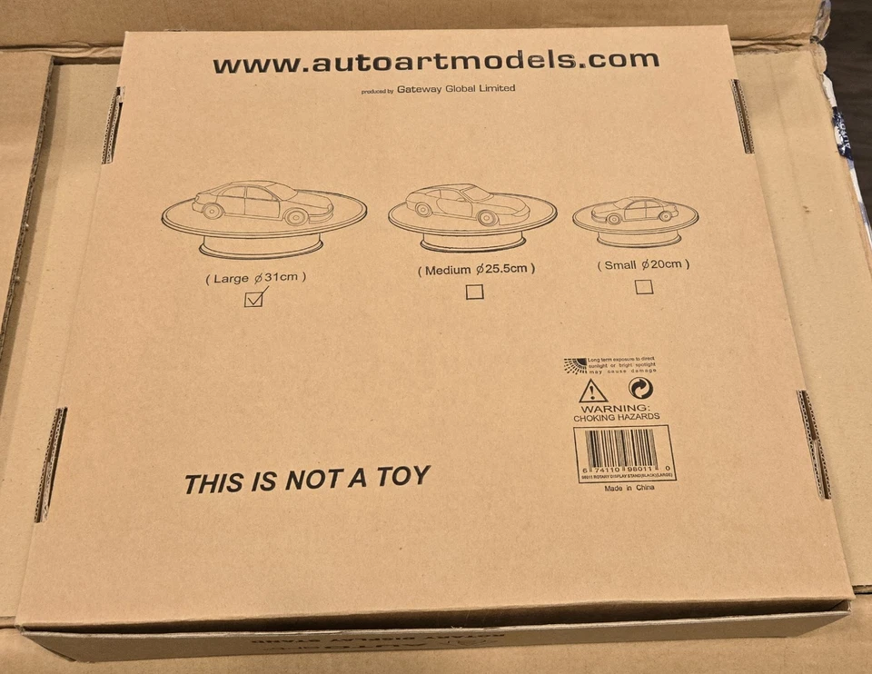 Autoart 1/18 Scale Rotary Display Stand 12.2 Inch/31cm Wide Large Suade Style - Image 2 of 4