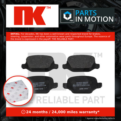 Brake Pads Set Rear 221023 NK 77362275 77362276 77362675 77363341 77364567 New