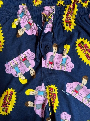 Beavis and Butt-Head Pajama PJ Pants Mens Size Medium 32-34 Mike Judge MTV EUC - Picture 3 of 9