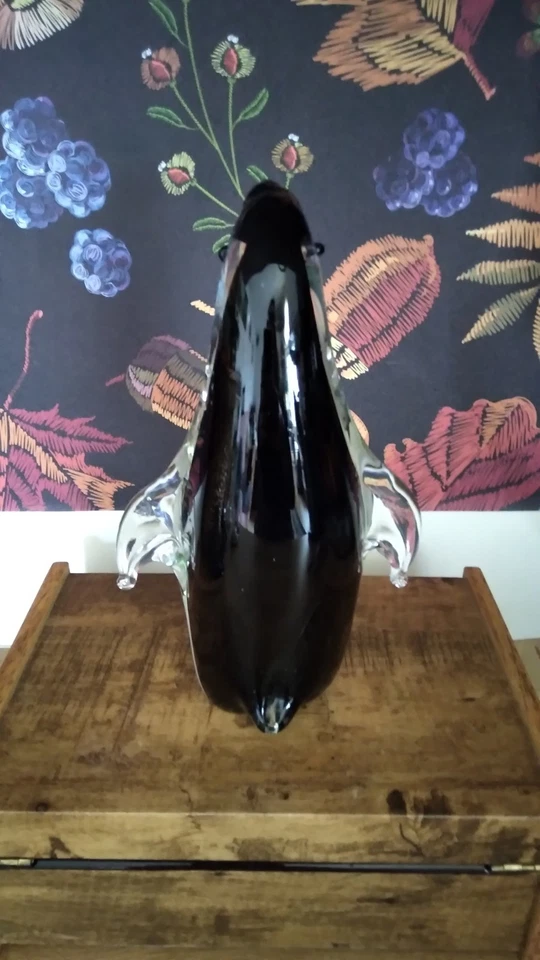 Murano Penguin Black Alfredo Barbini Studios Technique 50's Italy Glass Figure - Image 3 of 4