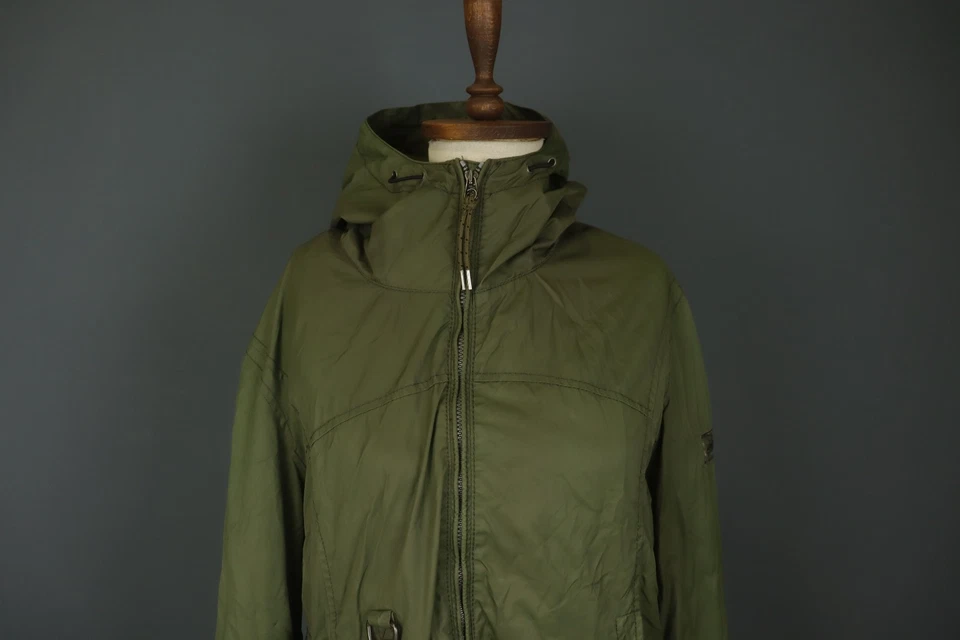 Chaqueta básica Jet Set verde informal manga larga bolsillos cremallera completa con capucha talla 1 Foto 2 de 4