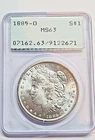 MS63 GRADED - 1885-O Morgan Silver Dollar- PCGS Old Rattler Holder