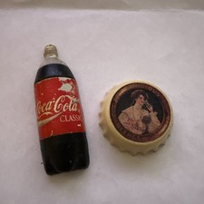 VTG 90's Drink Coca Cola Bottle Cap Refrigerator Magnet Bottle Lot Of 2