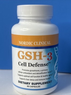 Nordic Clinical GSH-3 Cell Defense - 60 Capsules - New & Sealed EXP 8/2027