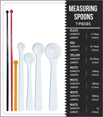 Dosing Spoon | Milligram Measuring Spoons Set of 7 | Exact Dosing from 6 Mg to 1