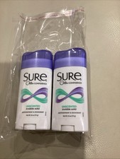 Sure Anti-Perspirant Deodorant Invisible Solid Unscented 2.6oz Pack of 2 