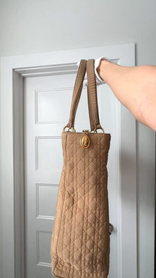 ✨Authentic CHRISTIAN DIOR Vintage Large Cannage Nylon Tote  display picture 3