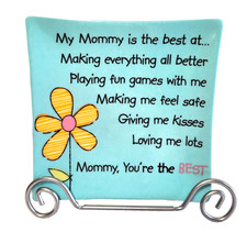Mom Plaque Jewelry Tray Trinket Dish with Stand - My Mommy Is The Best